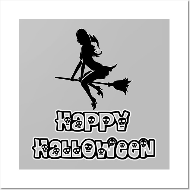 Happy Halloween - Pretty Halloween Witch  - 1510201516 Wall Art by Semenov